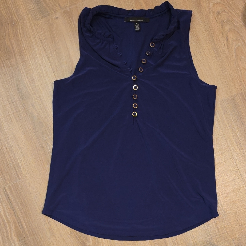 White House Black Market Royal Purple Sleeveless Tank with Double Layer